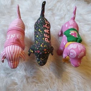 Set of 3 Victoria's Secret Pink Dogs
